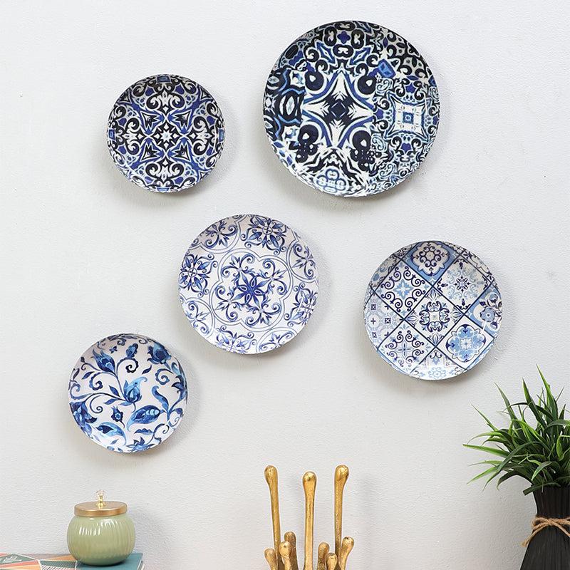 Whispers of Blue Iron Wall Plate - Set Of Five