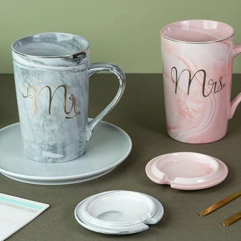 Mr & Mrs Glass Coffee Mug (380 mL Each) - Set Of Two media 3