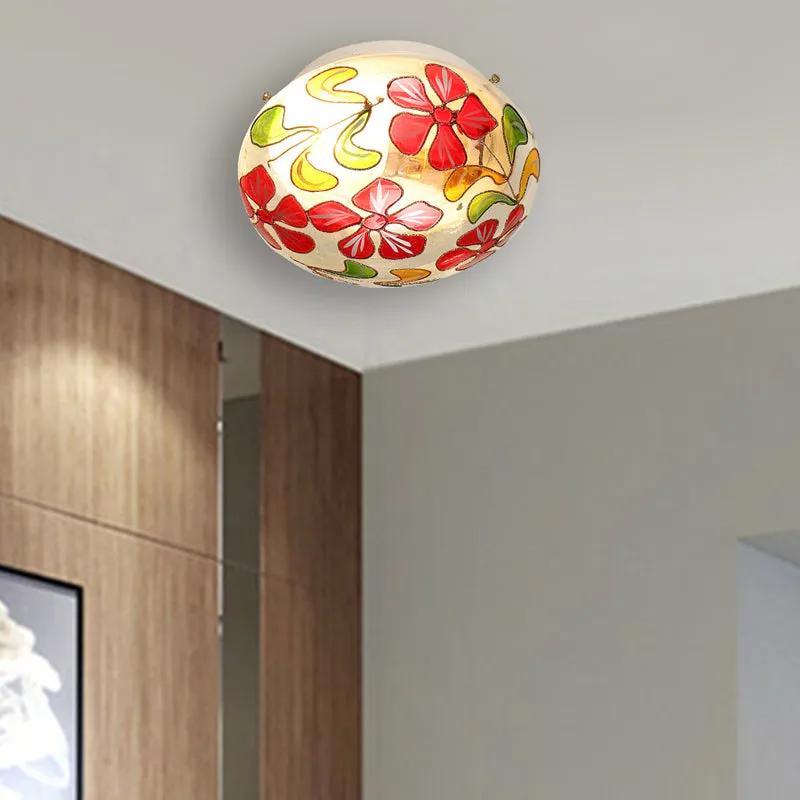 Bloomlit Flush Glass Ceiling Lamp - Multicolor media 2
