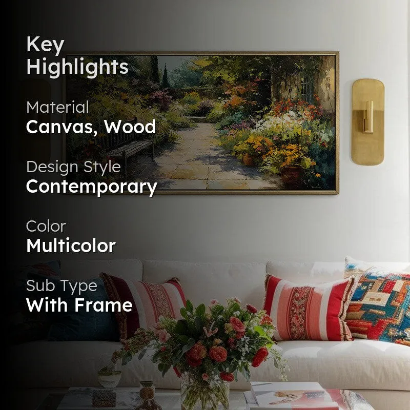 Blossom Path Canvas Wall Painting With Frame media 2