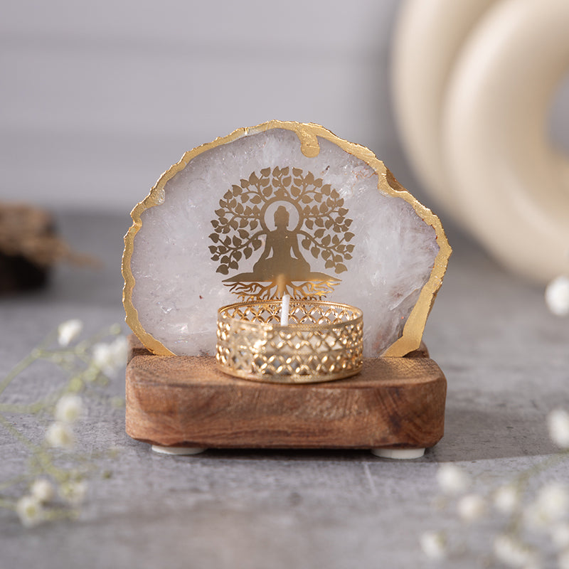 Life Tree Tea Light Holder - White media 3