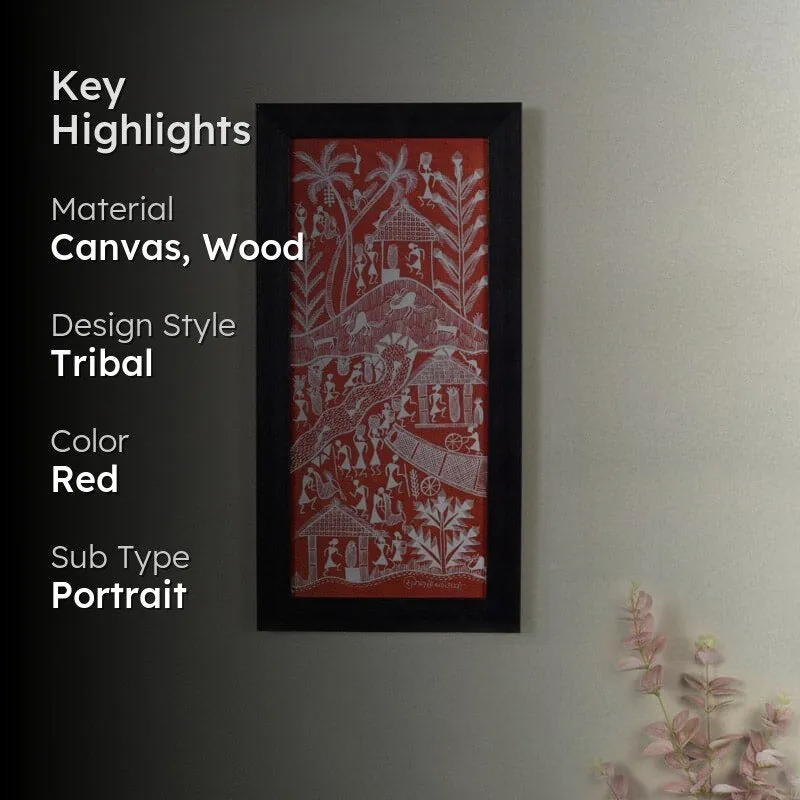 Barasi Warli Canvas Wall Art media 2