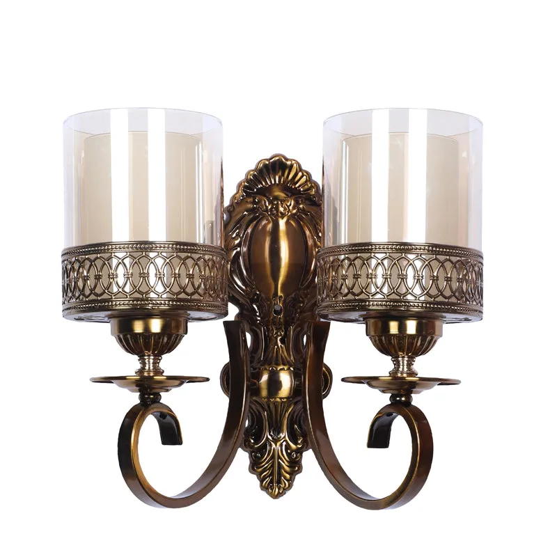 Flax Iron Wall Lamp With Glass Shade media 6