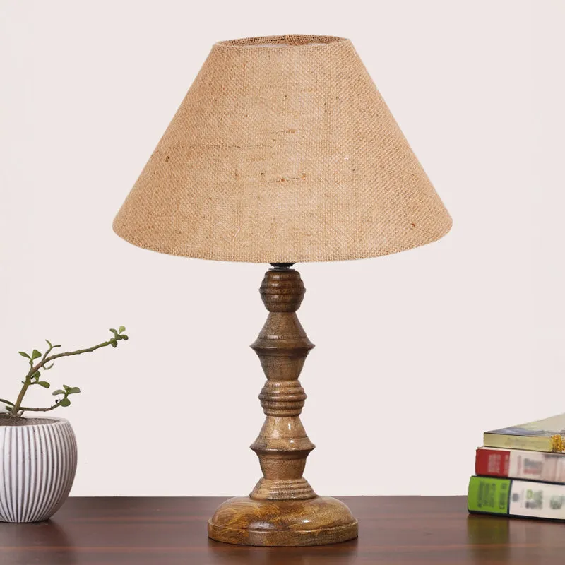 Sienna II Timber Wooden Table Lamp - Brown media 3