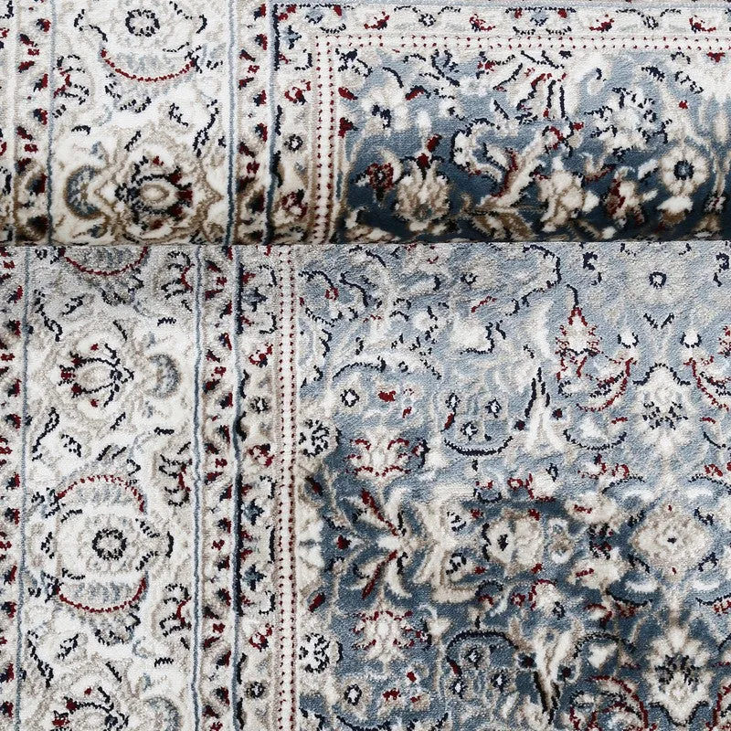 Kashira Art Silk Carpet - Light Blue media 7