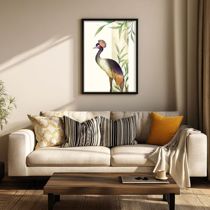 Tranquil Perch Botanical Archival Paper Wall Art With Frame