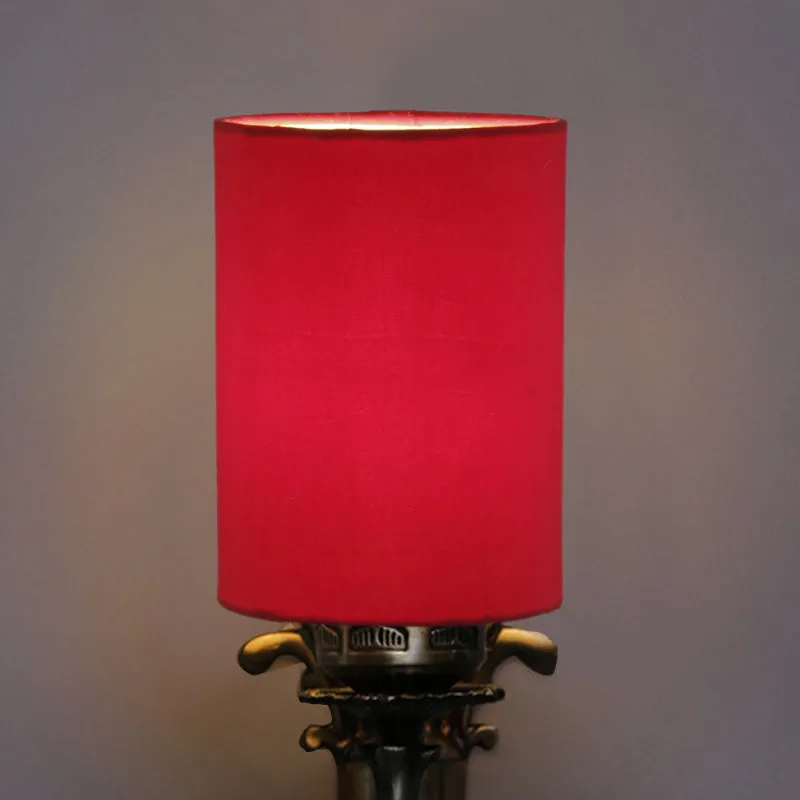 Vista Edrel Cylindrical Fabric & Metal Wall Lamp - Red media 4