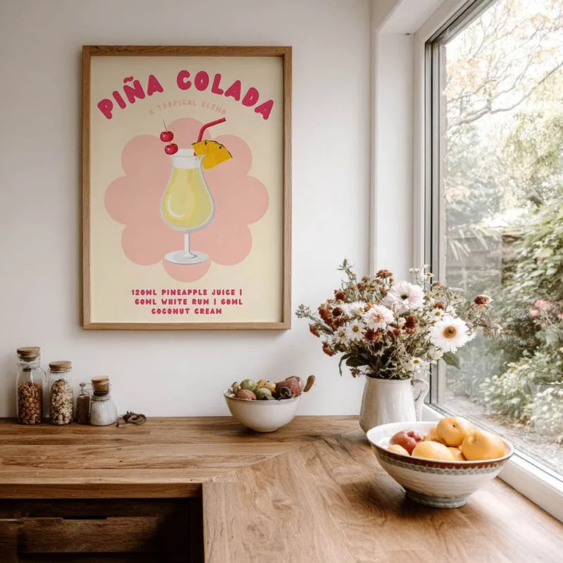 Pina Colada Archival Canvas Wall Art - Brown media 7