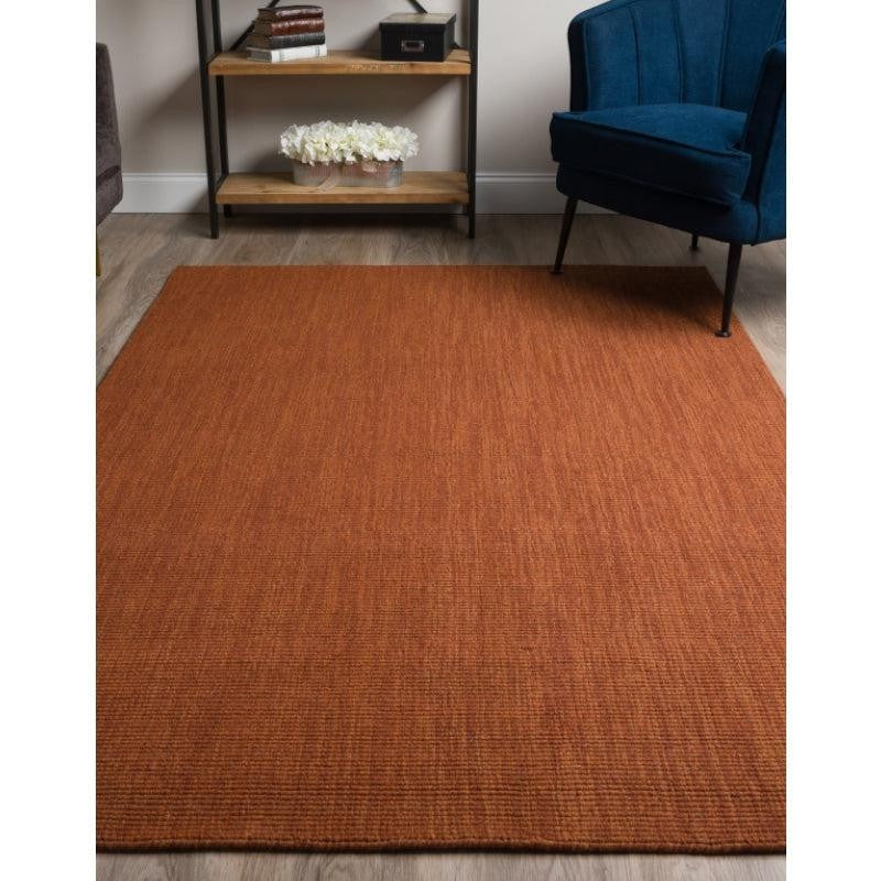 Ethereal Hand Loomed Wool Rug - Rust media 3