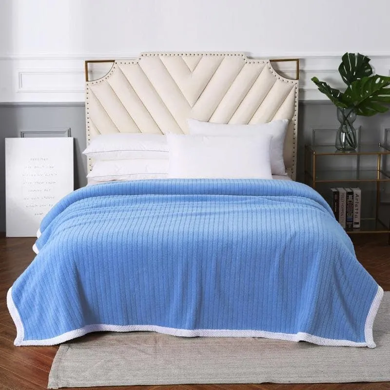 Idyllic Snigu Blue Polyester Blanket - 210 GSM media 1