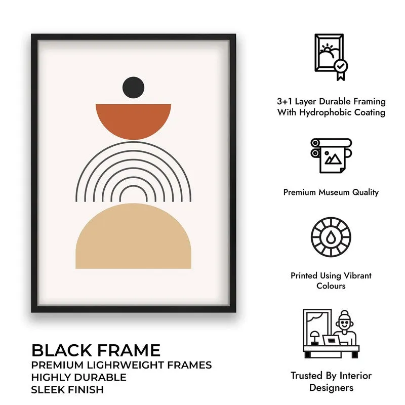 Balanced Horizons Canvas Wall Painting With Black Frame media 8