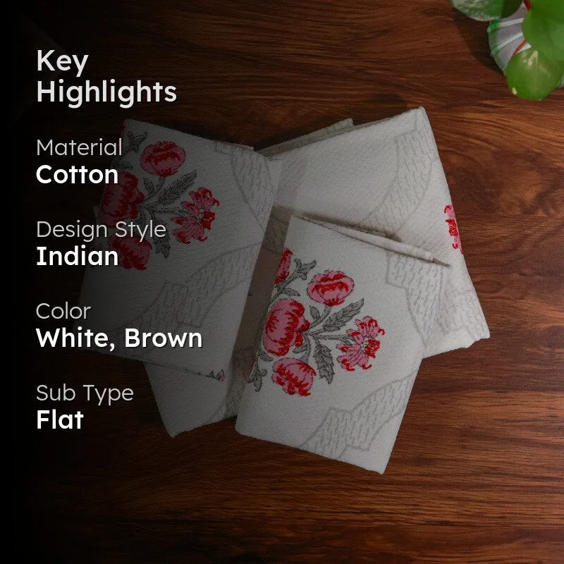 Flora Drift Cotton Towels (Brown) - Three Piece Set media 2