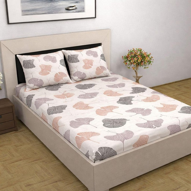 Pastel Bloom Cotton Bedsheet - 300 TC