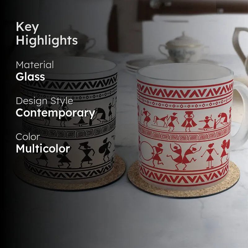 Plant Glass Coffee Mug (300 mL Each) - Set of Two media 2