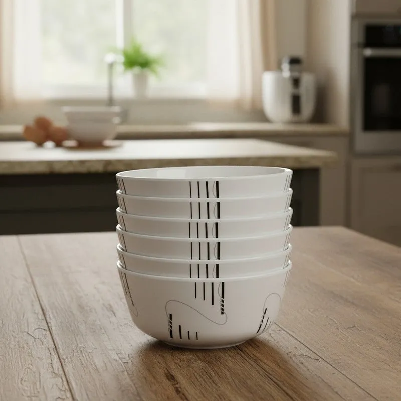Strip & Ropes Melamine Snack Bowls (200 mL Each) - Set of Six - 3