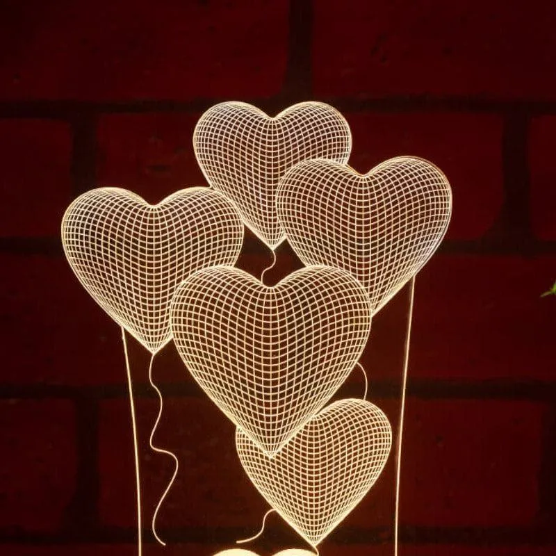 Be Mine LED Acrylic Table Lamp - Transparent media 3