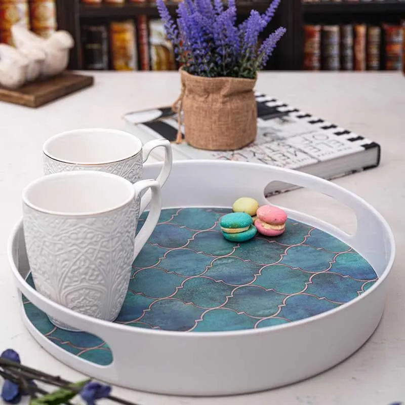 Morocconian Blue Serving Tray media 1