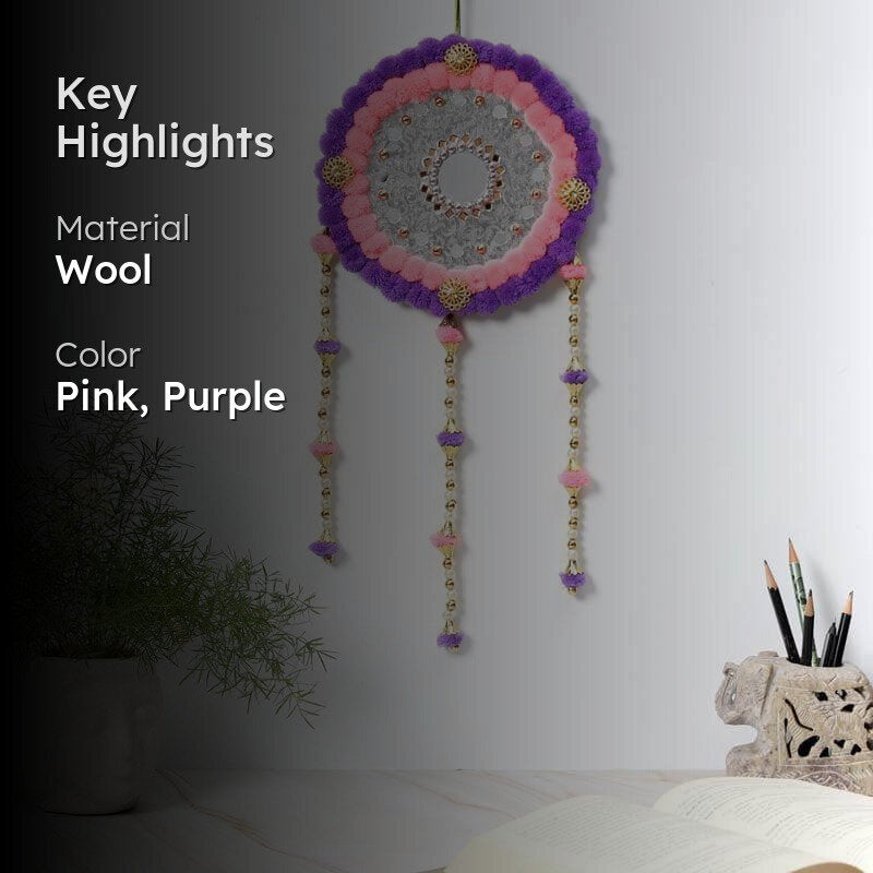 Round Festive Latkan - Pink & Purple media 2