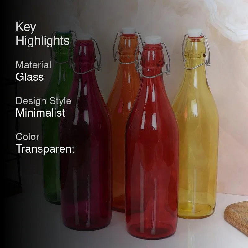 Sanso Glass Water Bottle (1000 mL) - Set Of Five media 2
