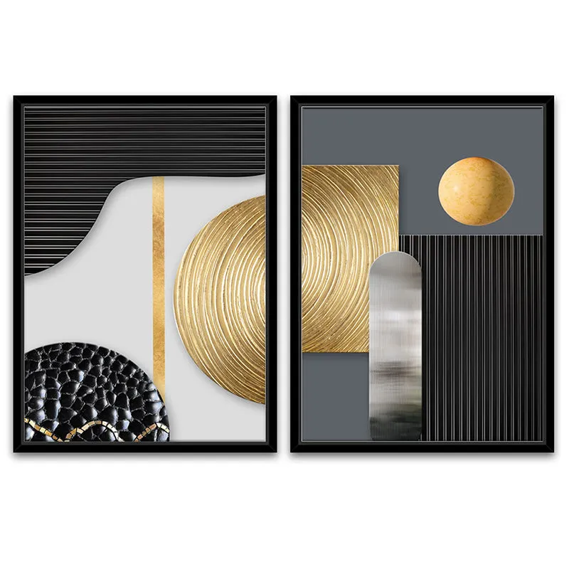Geometry Of Abstracts Wall Art - Set Of Two media 3
