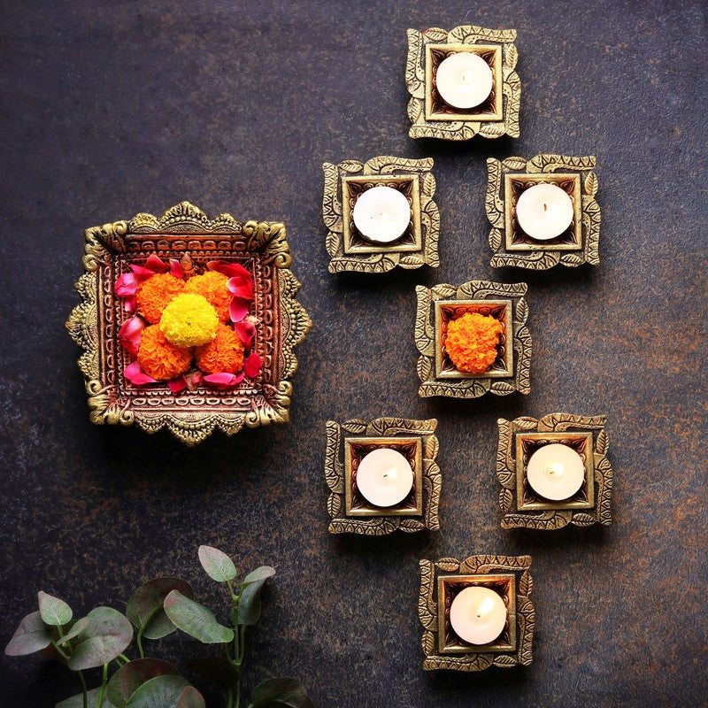 Swastik Diya - Set Of Eight