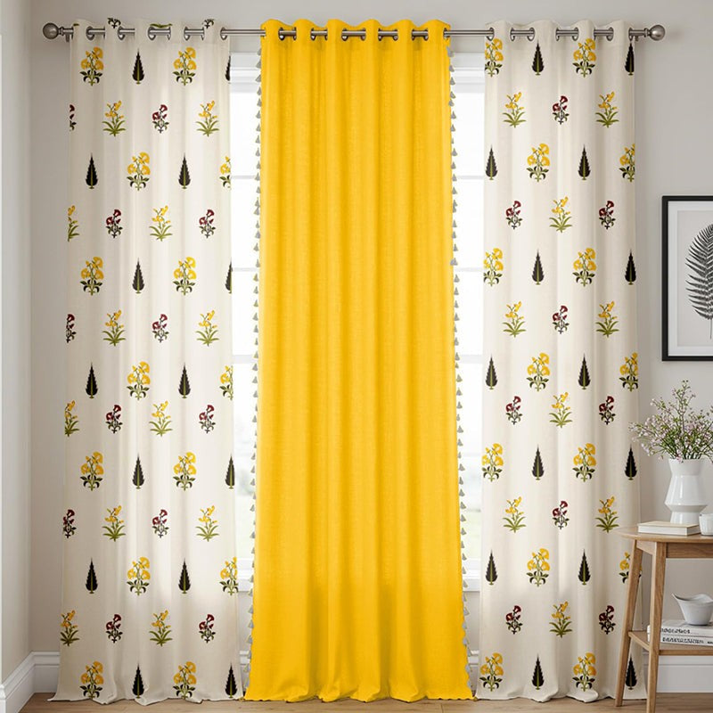 Urban Space High Garden & Aura Curtain (Yellow) - Set Of Three media 2