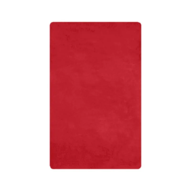 Ruffle Luxe Area Rug - Red media 5