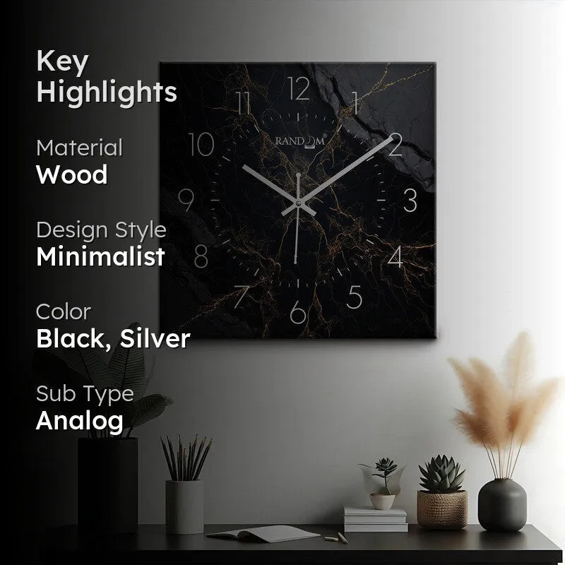 Velora Analog Wall Clock - Black media 2