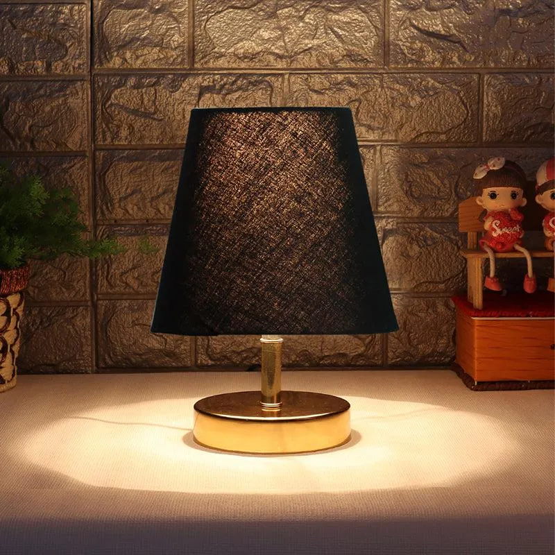 Alba Fabric Table Lamp - Black,Gold media 1