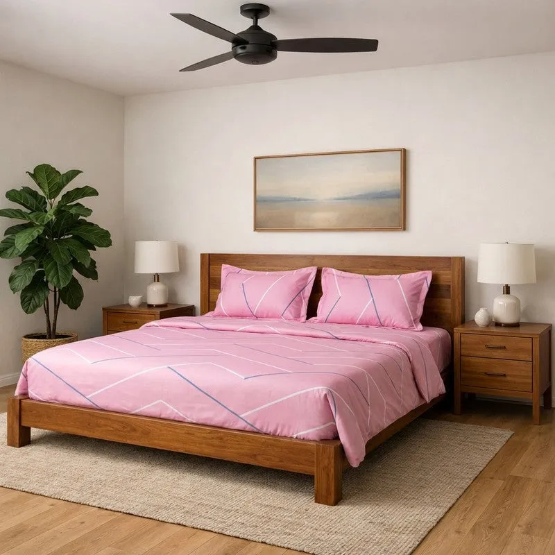 Trance Lines Abstract Microfiber Bedsheet - 140 GSM media 1