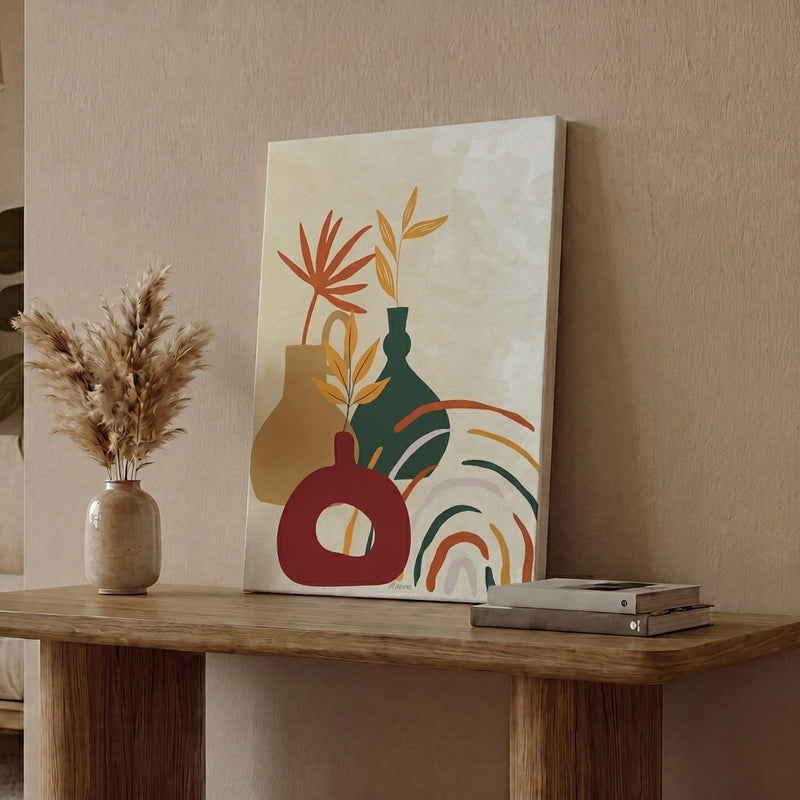 Meadow of Hues Cotton Canvas Wall Painting