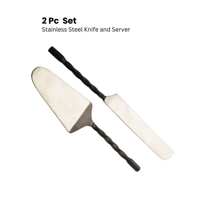 Elegant Stainless Steel Cake Server - Two Piece Set media 3