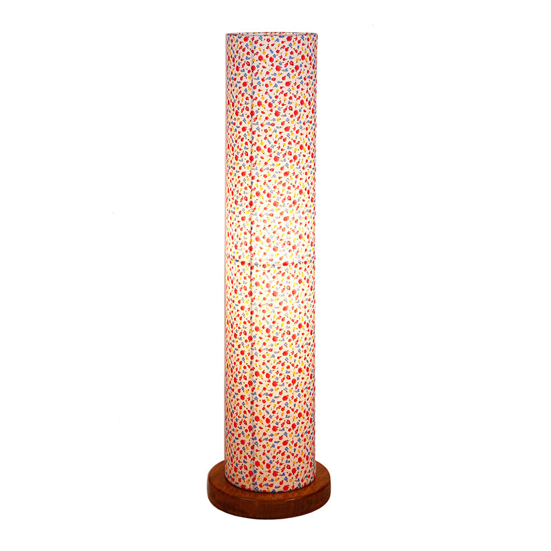 Color Splash Agia Wooden Tower Floor Lamp With Jute Shade - media 3