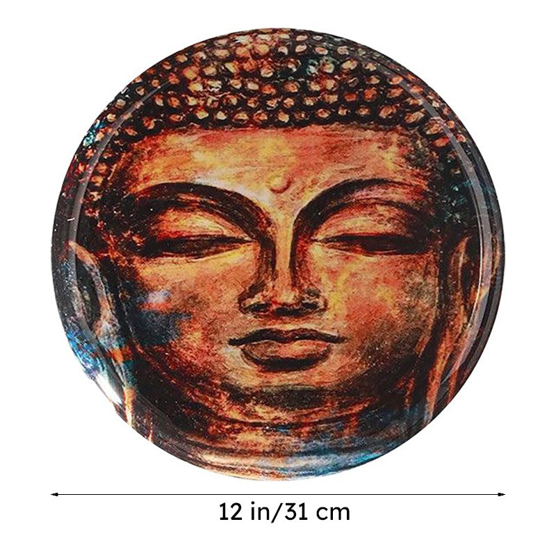 Atherin Buddha Face Printed Metal Wall Plate media 9