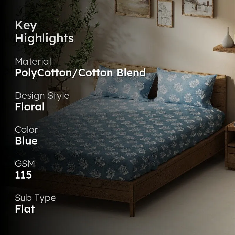 Myden Bedsheet (Blue) - 115 GSM media 2
