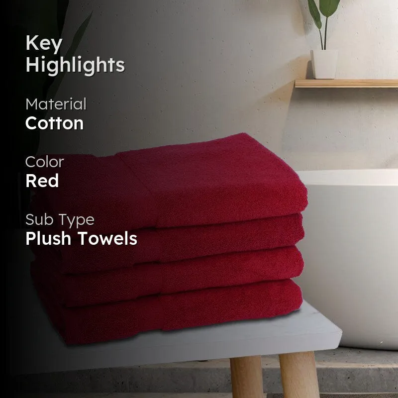 Miorah Bath Towel (Red) - Set Of Four media 2