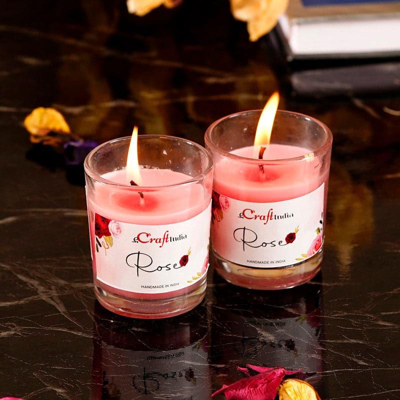 Seema Rose Scented Candle - Set Of Two media 3