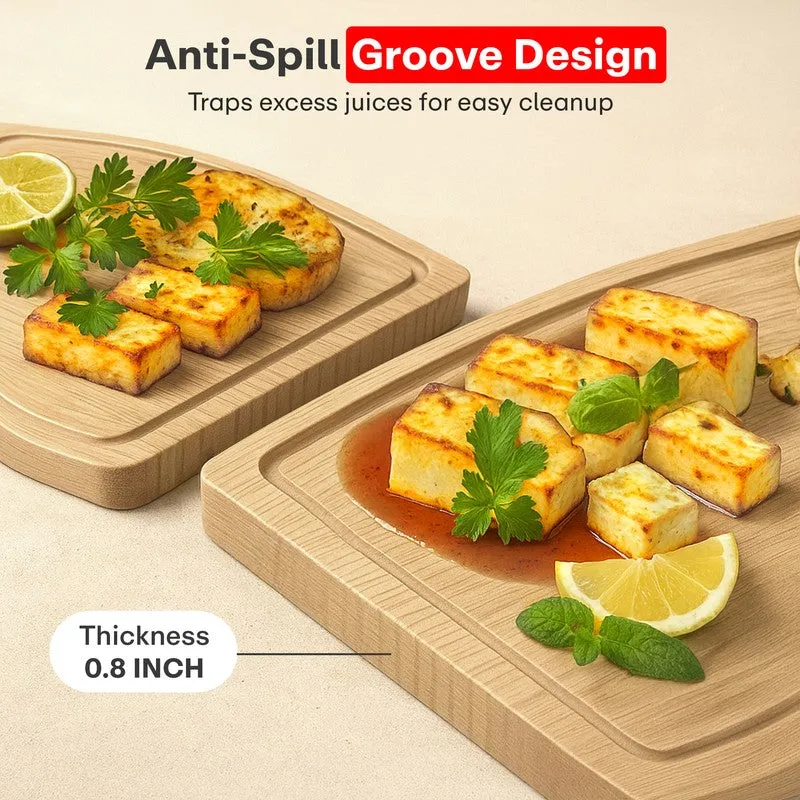 Rioware PureGrain Wooden Prep Board (Beige) - Set Of Three media 7