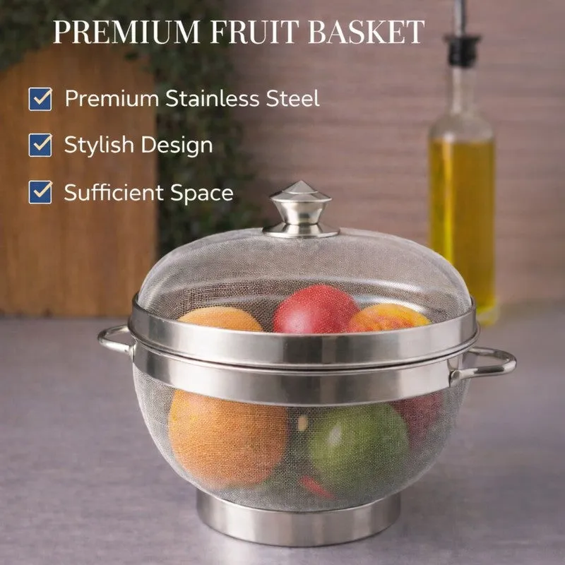 Elara Stainless Steel Fruit Basket media 6