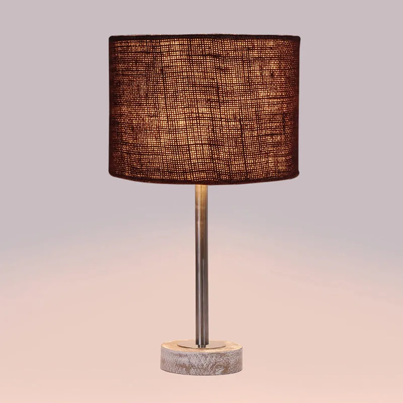 Sienna I Rodin Wooden Table Lamp - Brown,Silver,White media 5