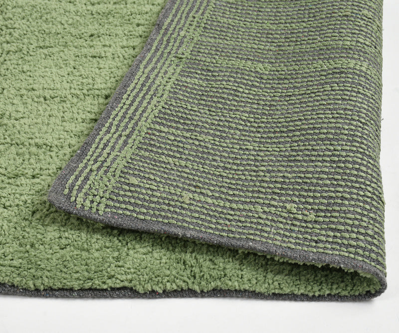Relma Anti Skid Cotton Runner Rug (Green) - Set Of Two media 3