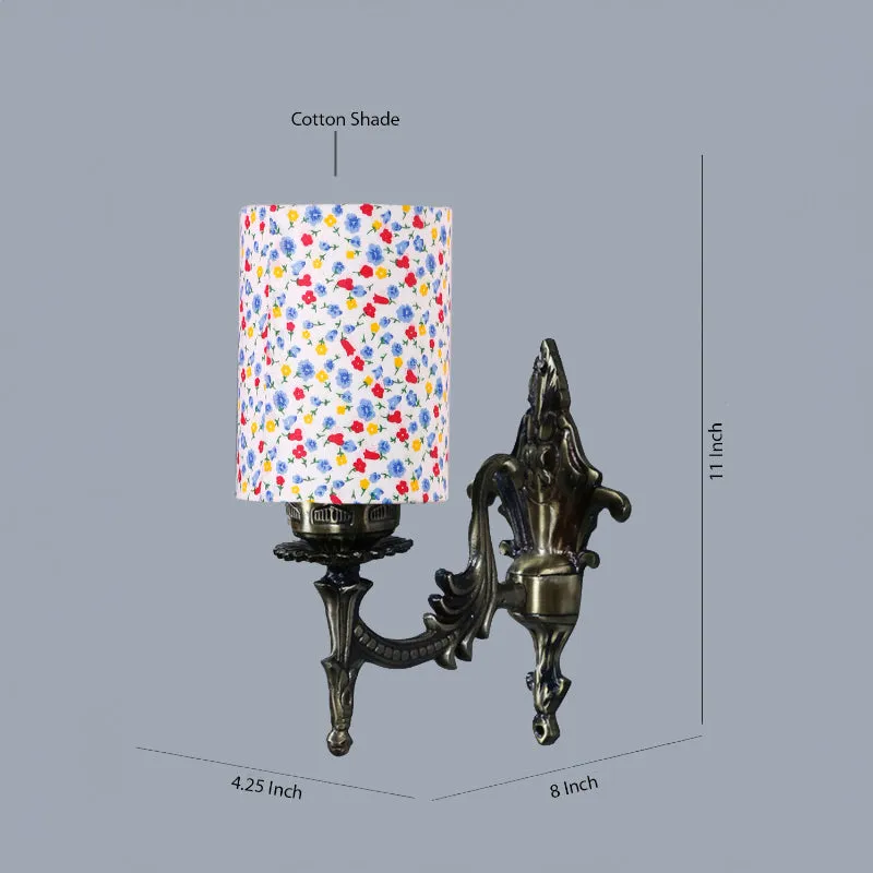 Vista Edrel Color Splash Cylindrical Fabric & Metal Wall Lamp media 5