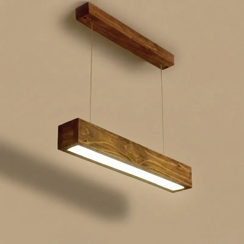 Tharaka Linear LED Wooden Ceiling Lamp media 5