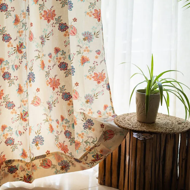 Urban Space Flaura Curtain (Multicolor) - Set Of Two media 1