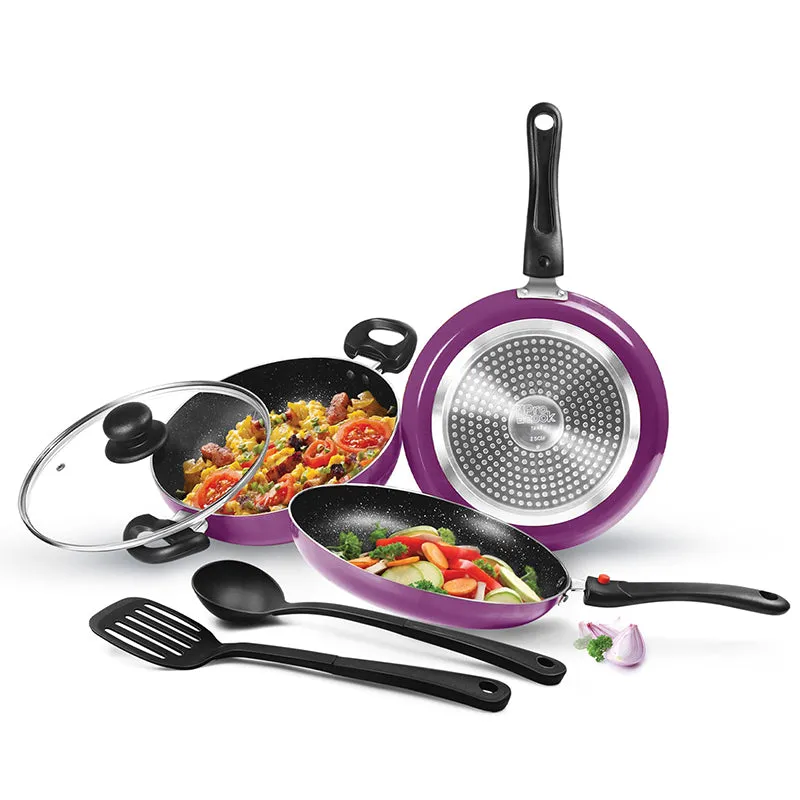 Milton Non-Stick Cookware Set (Purple) - Five Piece Set media 6