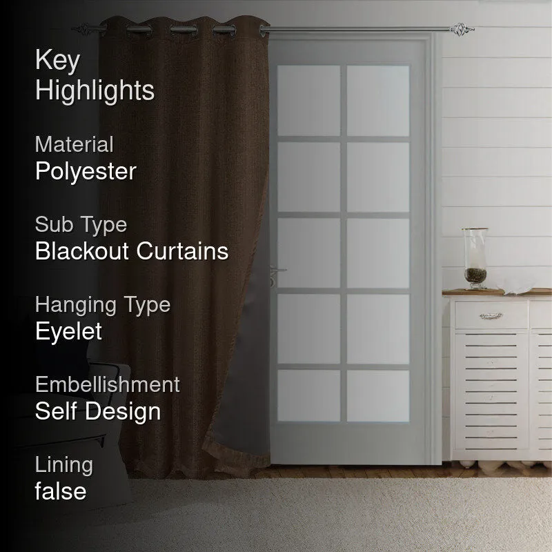 Saral Home Auriel Blackout Curtain - Brown media 2