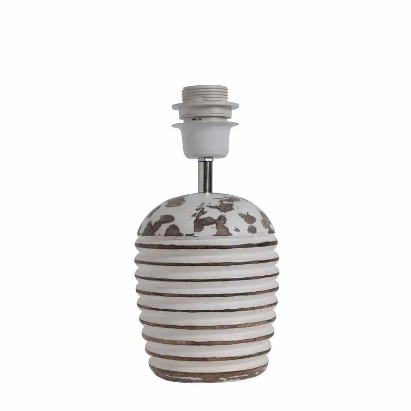 Tall Tales Wood & Fabric Table Lamp - Beige media 6