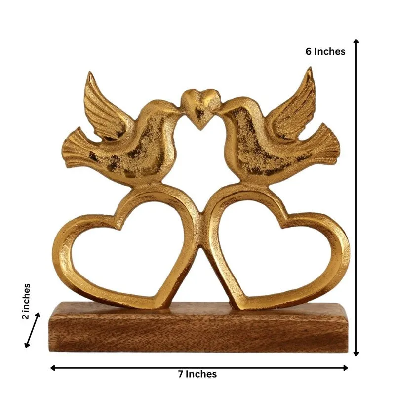Twin Hearts Aluminum Table Showpiece media 7