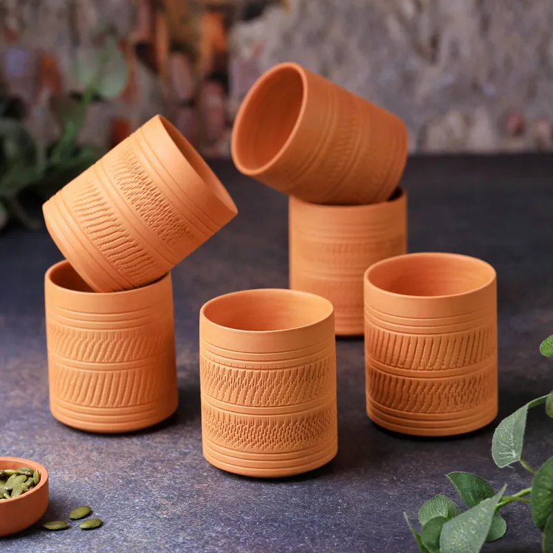 Mitti Terracotta Glass (250 mL) - Set Of Six media 5