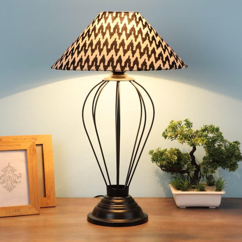 Chevronic Maximus Fabric Table Lamp - Black,White